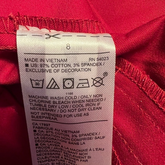 Janie and Jack red dress pants with ribbon detail in side of leg. Size 8 - Picture 8 of 8